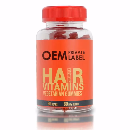 Biotin, Vitamin C, Vitamin B-12, Zinc Vegan Hair Growth Gummy Vitamin for Hair Skin & Nails